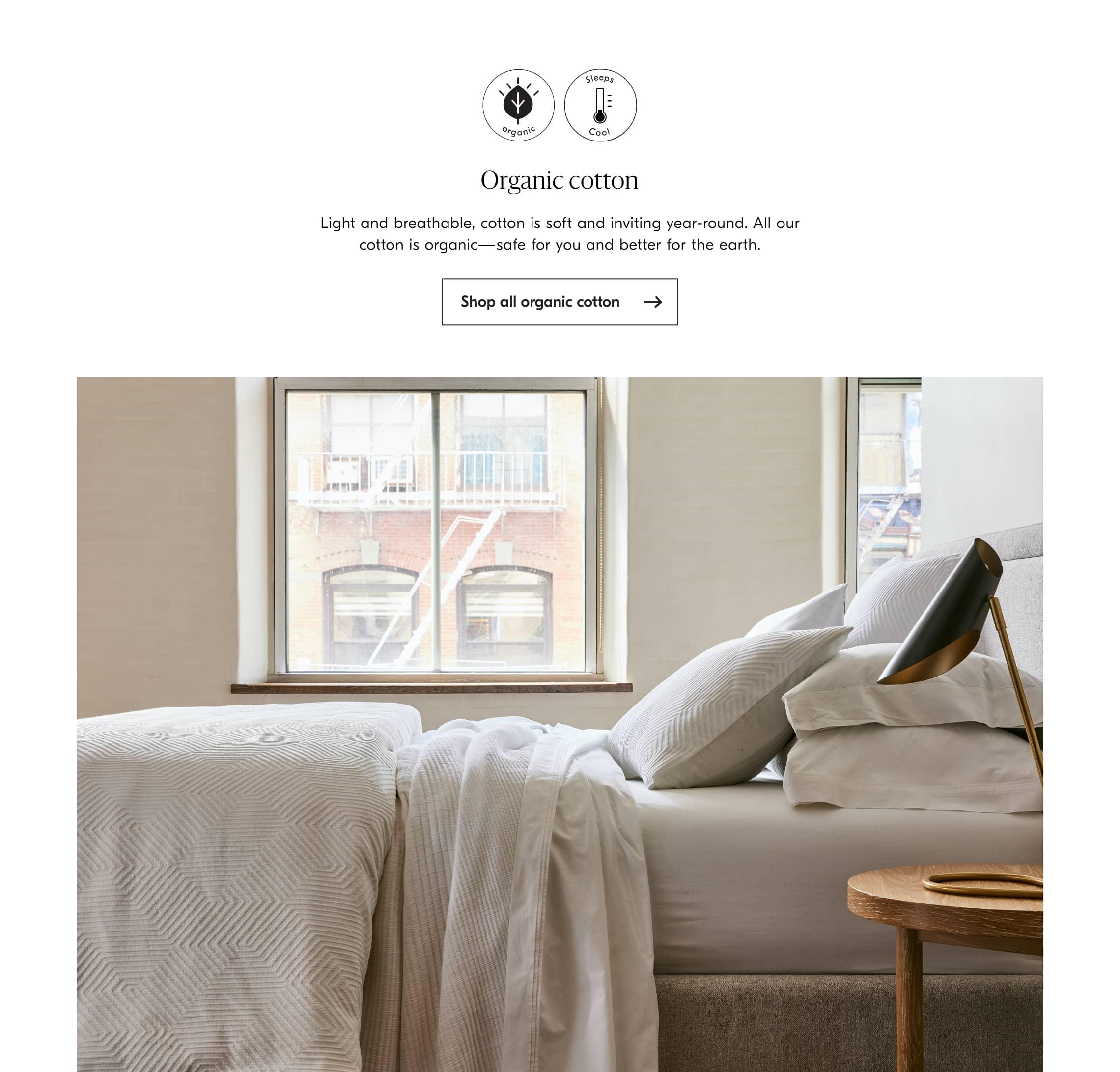 shop organic cotton bedding